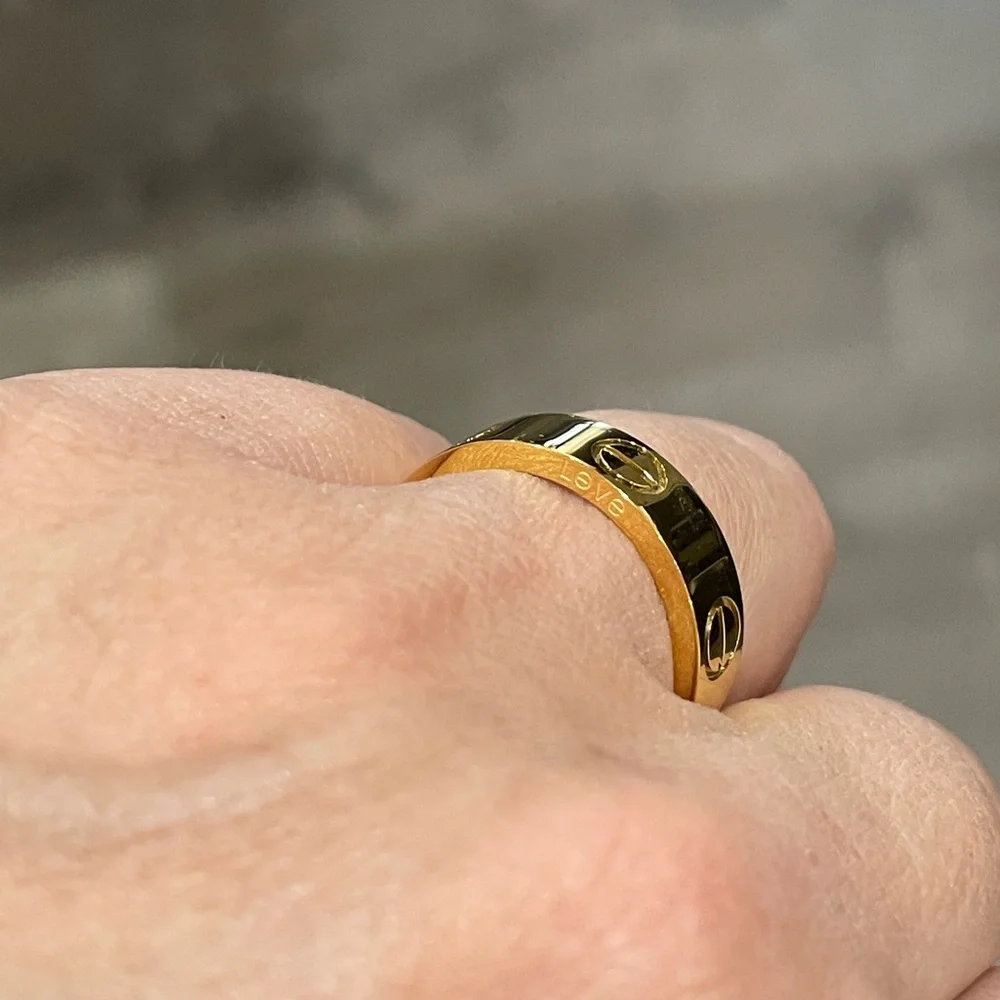 NEW CLASSIC MODEL SCREW RING LOVE BAND RING - Picture 9 of 15